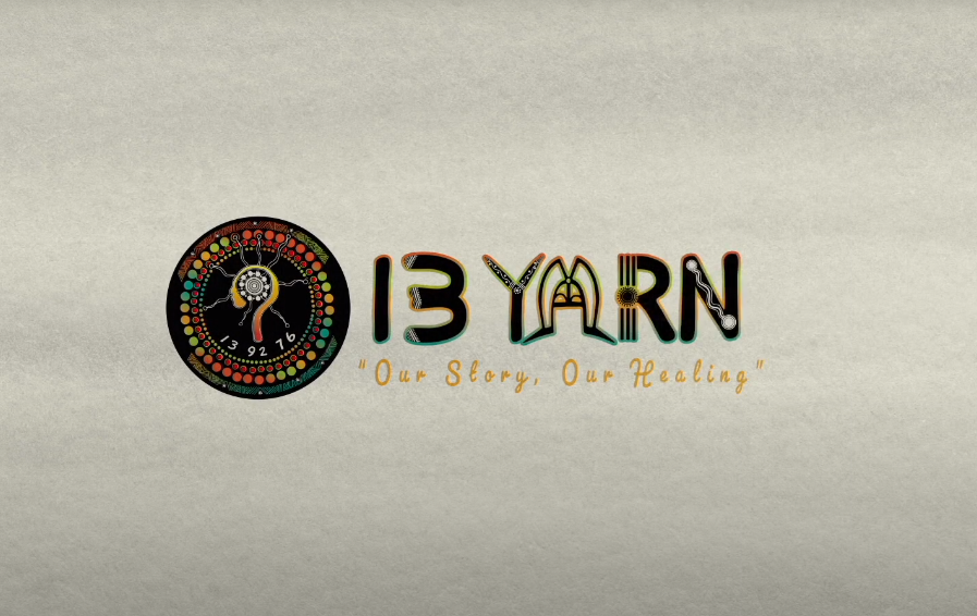 13 Yarn logo, representing Aboriginal and Torres Strait Islander support network.